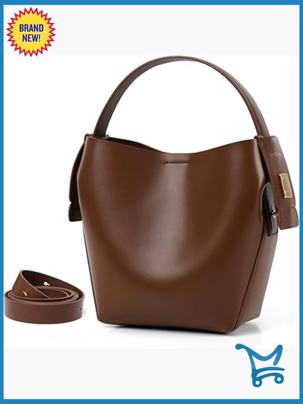 Leather Shoulder Bag, Compact Satchel with Adjustable Strap, Lightweight Purse